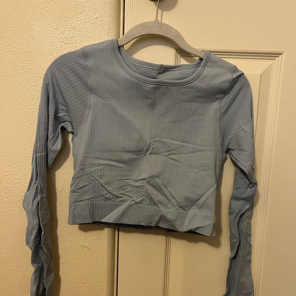 Lululemon ebb to street crop long sleeve